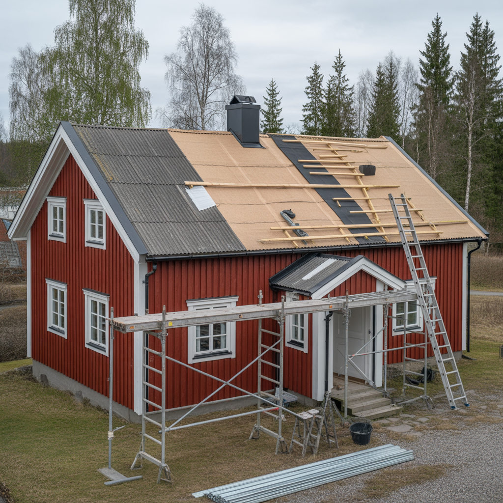 byta takplat priser arbetsmoment och rot avdrag