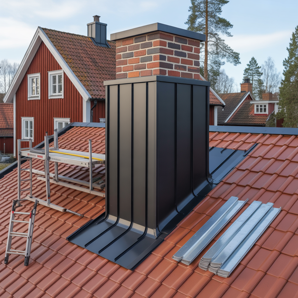 platinkladnad av skorsten regler metod och kostnad