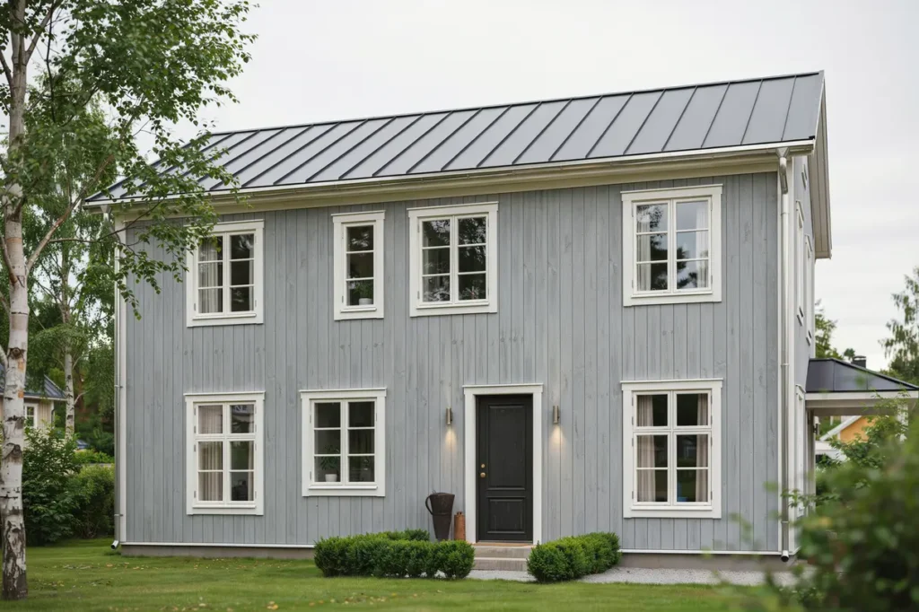 montering av f nsterbleck och droppbleck p villa i n sbypark