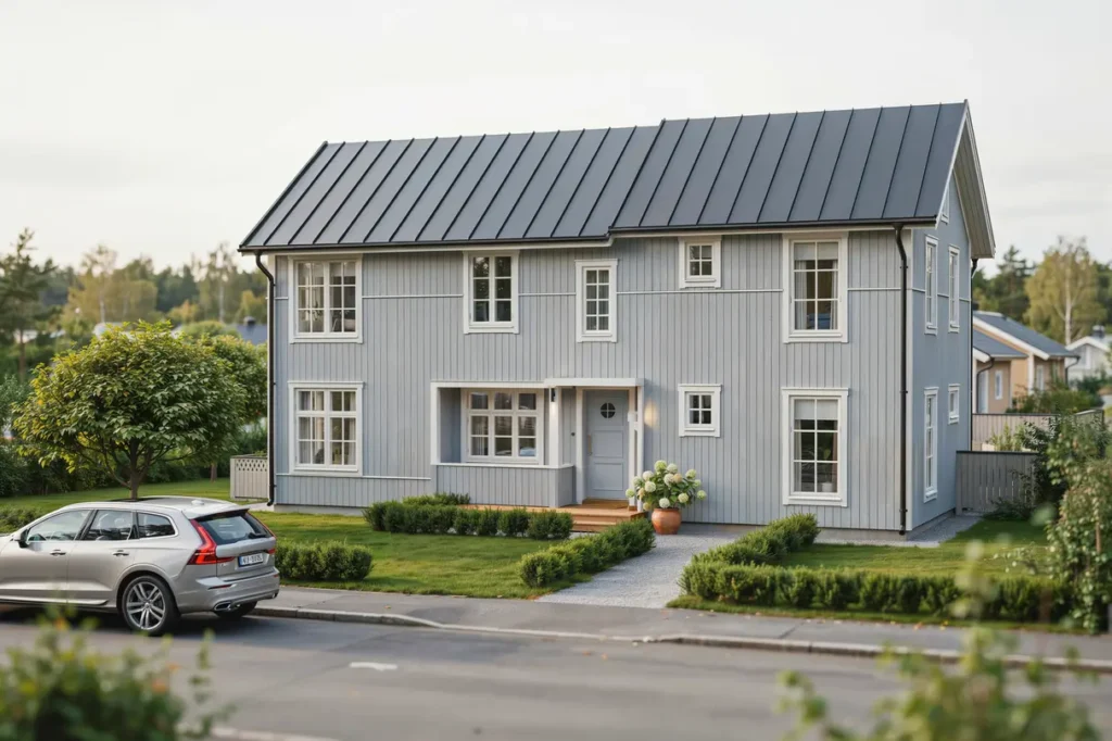 takbyte till bandt ckt dubbelfalsat pl ttak i n sbypark t by